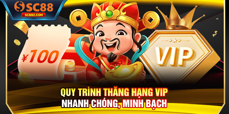 Quy trình thăng hạng VIP nhanh chóng, minh bạch